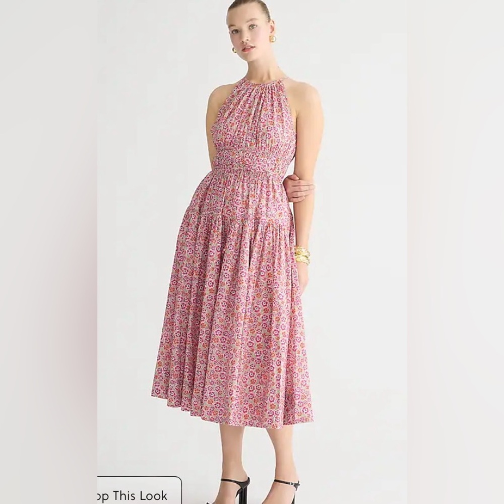 J. Crew Halter-neck midi dress in Liberty® Ellie fabric, size XS